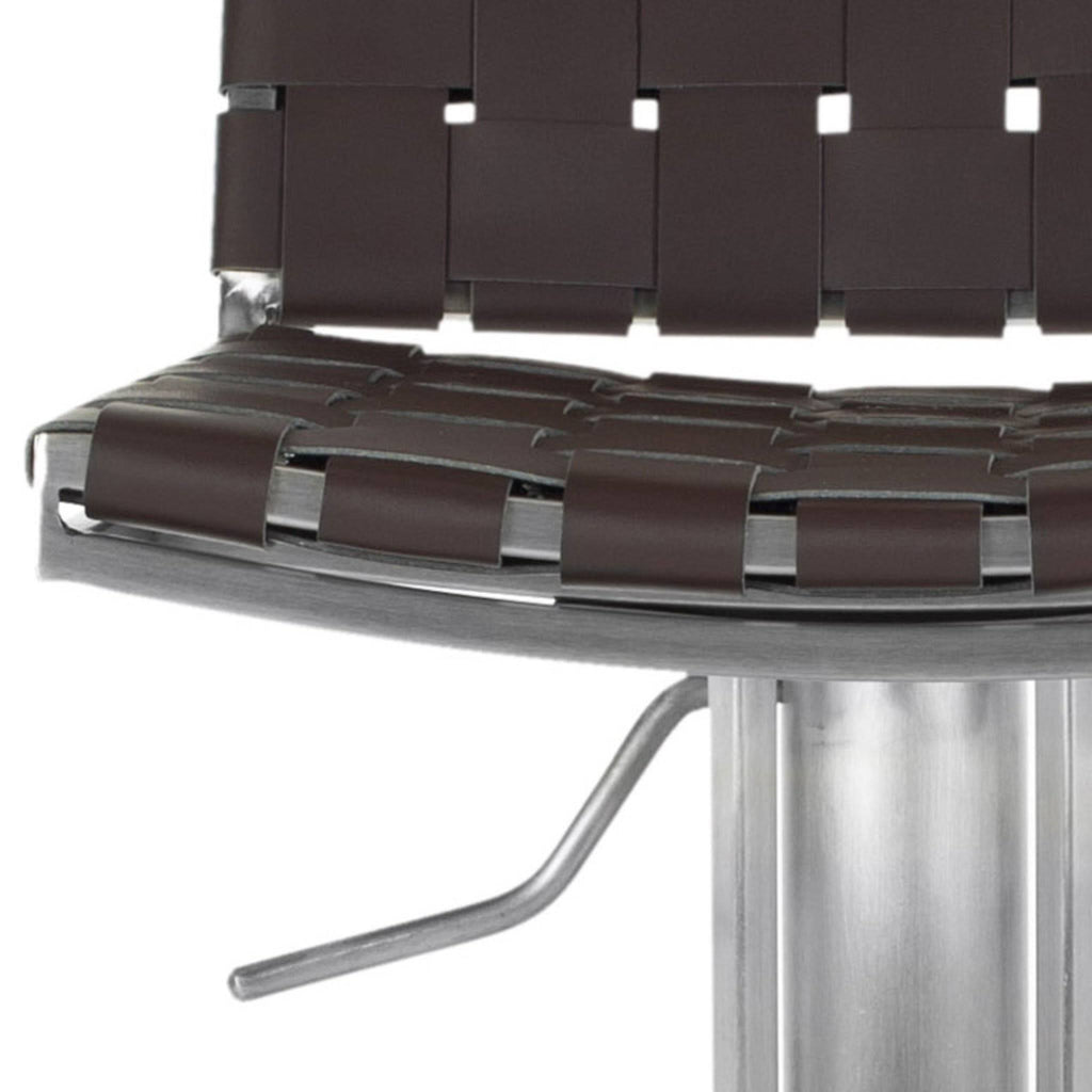 Brown Gas Lift Swivel Bar Stool A29553