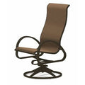 Textured Snow Swivel Patio Dining Armchair J618
