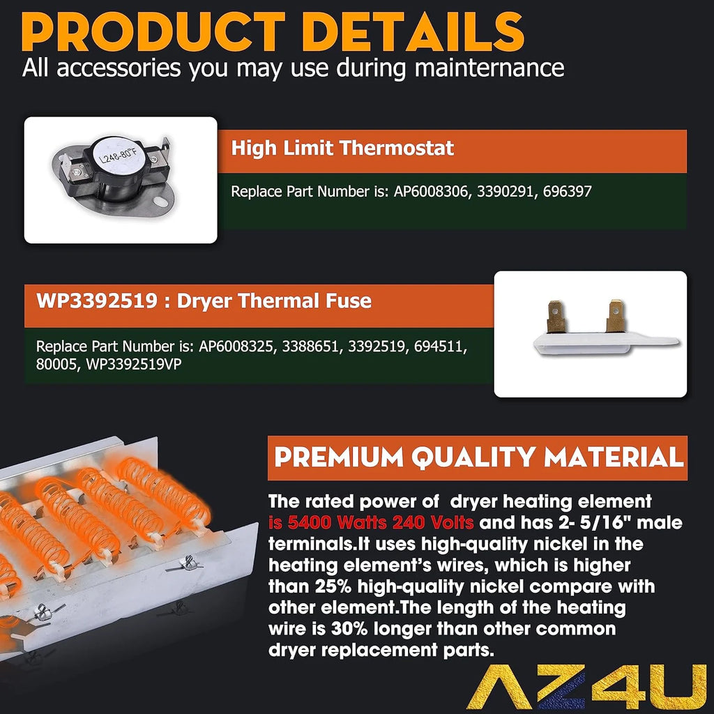 Dryer Heating Element Thermal Cut N709340