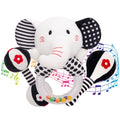 3PCS Soft High Contrast Black and White Baby Rattles S755036