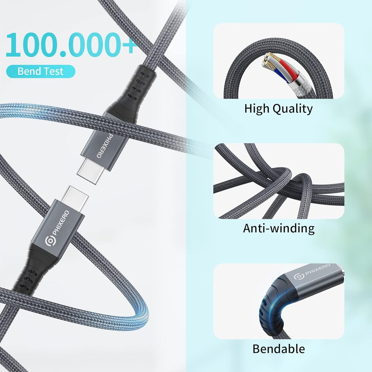 Thunderbolt 4 Full-Featured Cable, 2 Meter (6.6 ft), 40Gbps, 100W, 8K@60Hz, Pack of 2 R3640