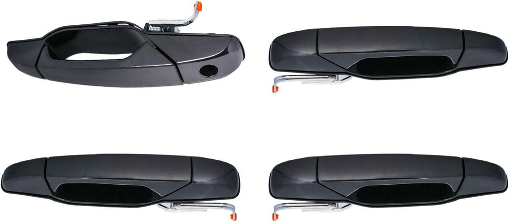 4pcs Black Exterior Door Handles W6795