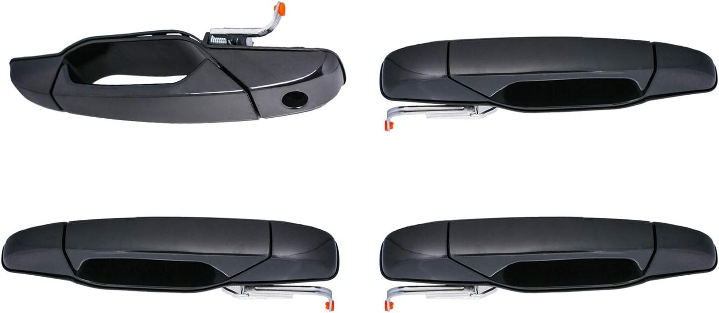 4pcs Black Exterior Door Handles W6795