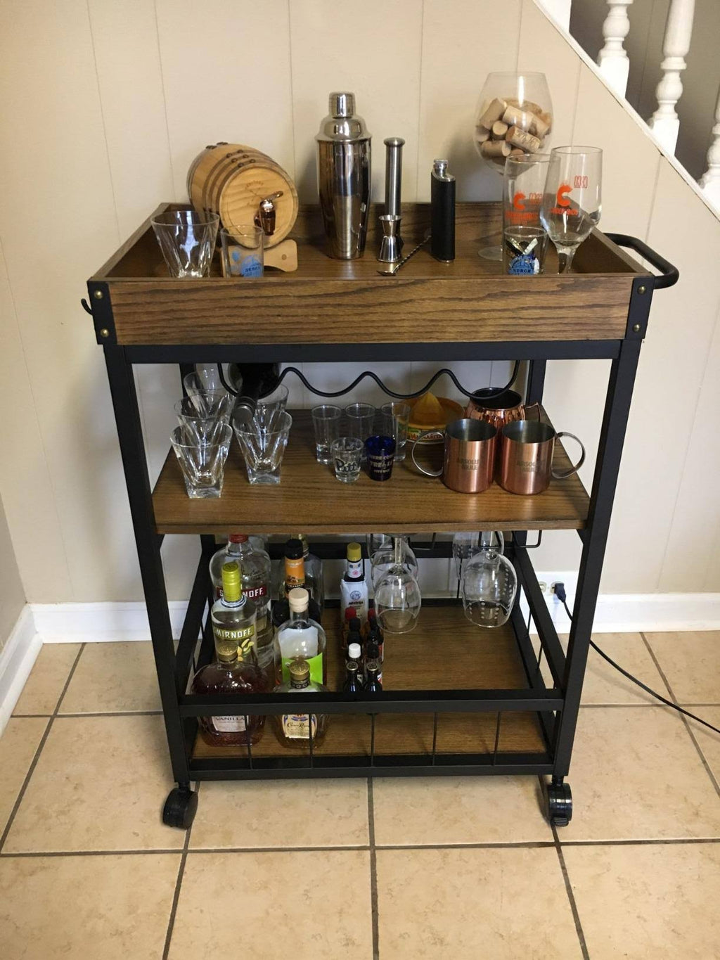 Black Kitchen Cart Z424