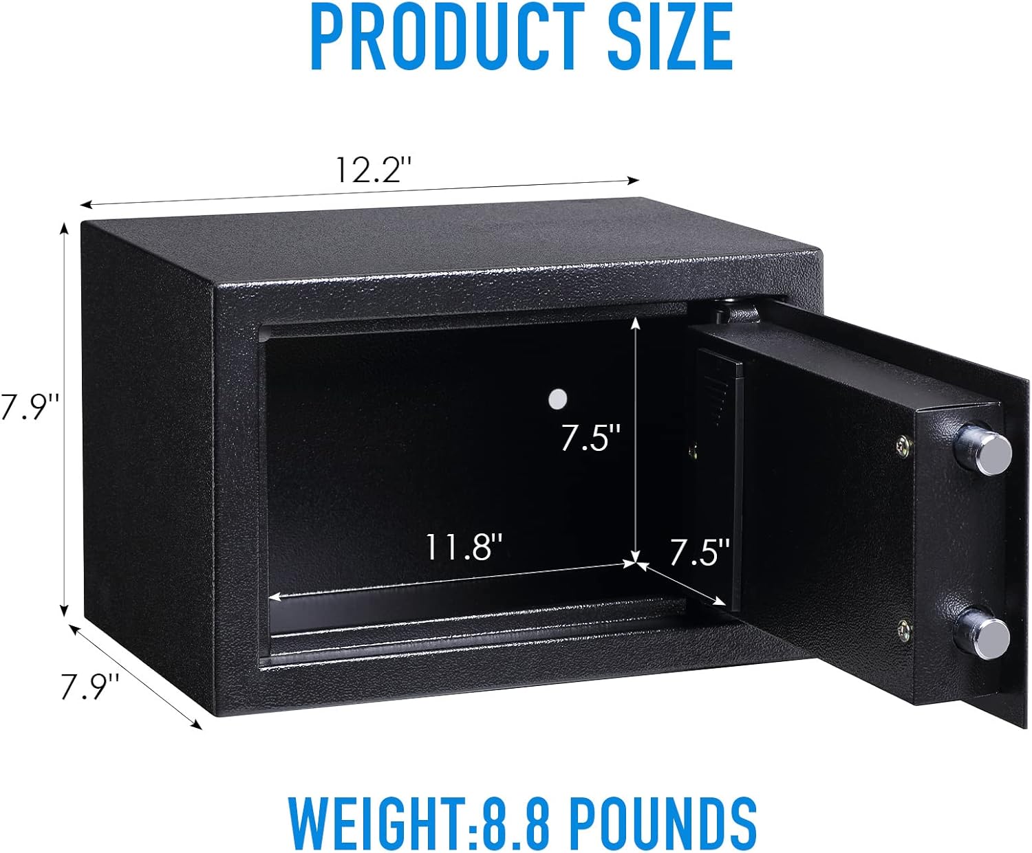 Fingerprint Safe Box 3.83 Cubic Feet with Separate Lock Box and Bottom Compartment L661