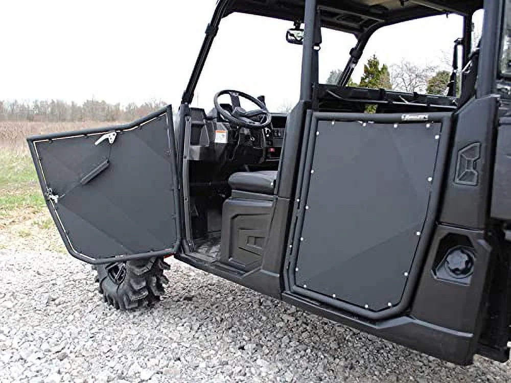 Aluminum Half Doors for Polaris Ranger XP 900 Crew, Powder Coated Black X61036