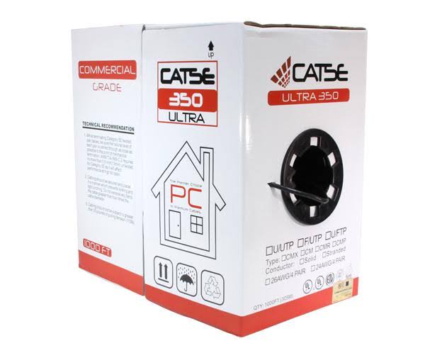 Red 24 AWG 1000ft Cat5e Riser Bulk Ethernet Cable X321
