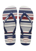 White/Navy Blue/White Flip Flops P192933