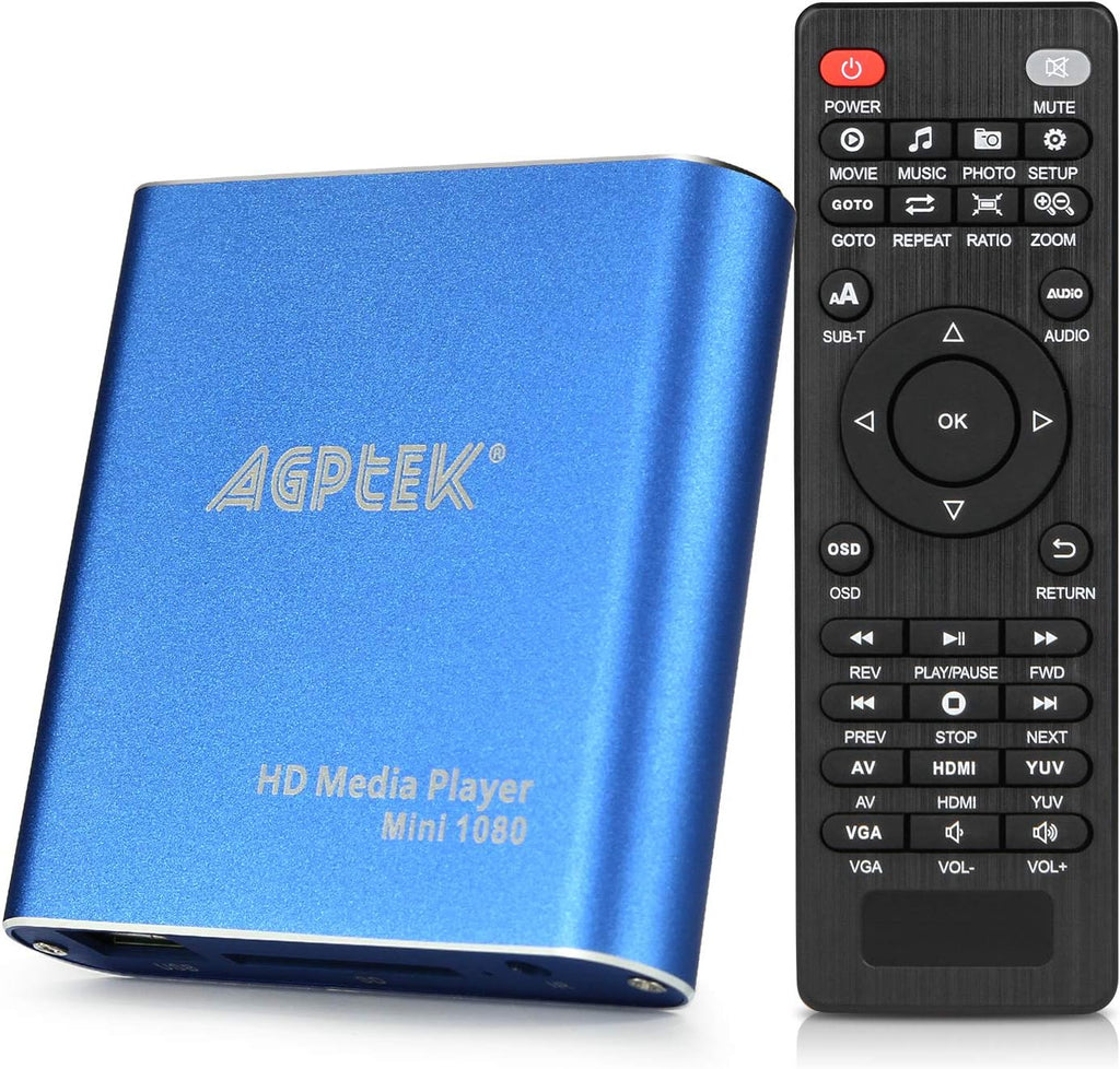 Black Mini 1080p Full-HD Digital Media Player Pack of 2 I74136