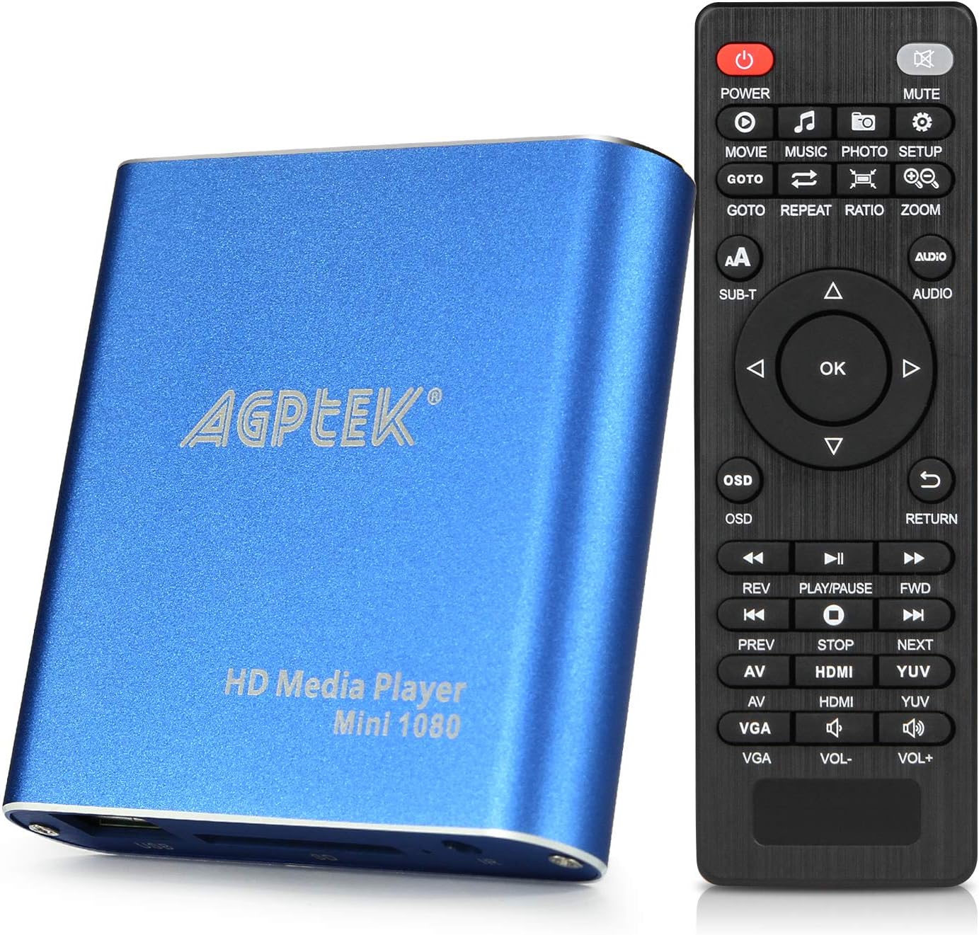 Black Mini 1080p Full-HD Digital Media Player Pack of 2 I74136