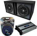 Ported Dual 10 Sub Box Enclosure & Amp B621
