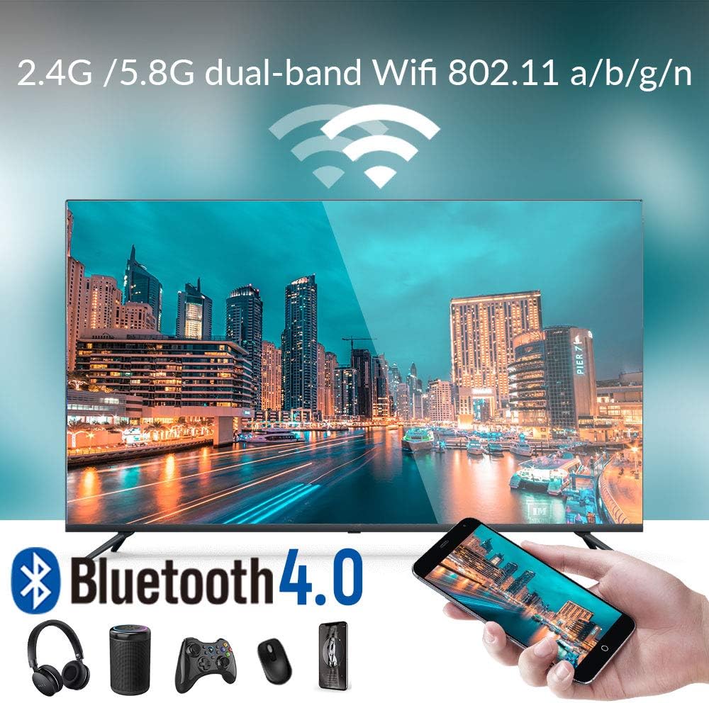 2GB 16GB 4K Android TV Box with Mini Backlit Keyboard, Pack of 2 N678612