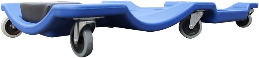Blue Pack of 2 Rolling Garage Creeper with Padded Headrest, Dual Tool Trays and 6 Casters C770