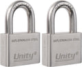 100% Stainless Steel Keyed Alike Marine Lock, Pack of 2 (50mm) J903303