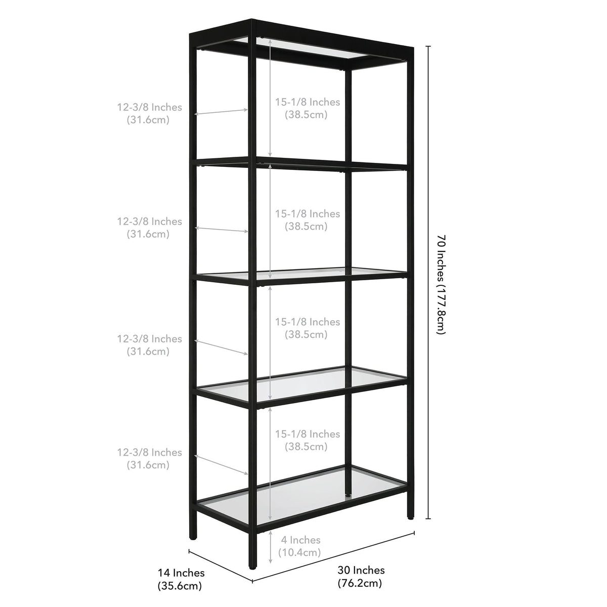 Brass Finish Bookcase F352050