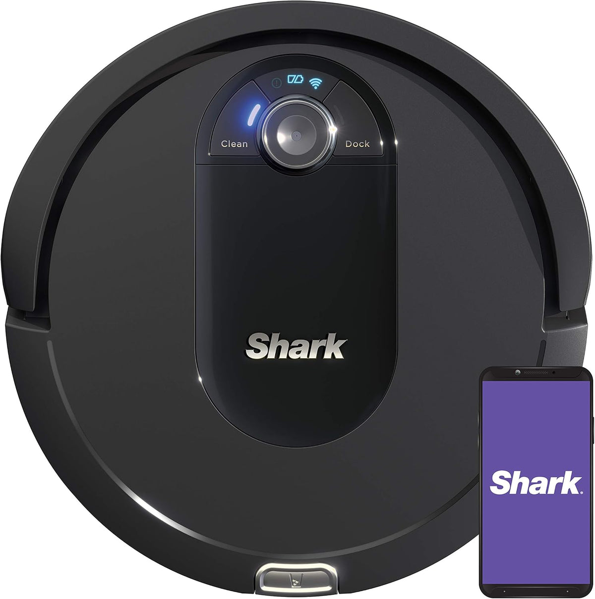 Black Robot Vacuum with Self Cleaning Brushroll N880567