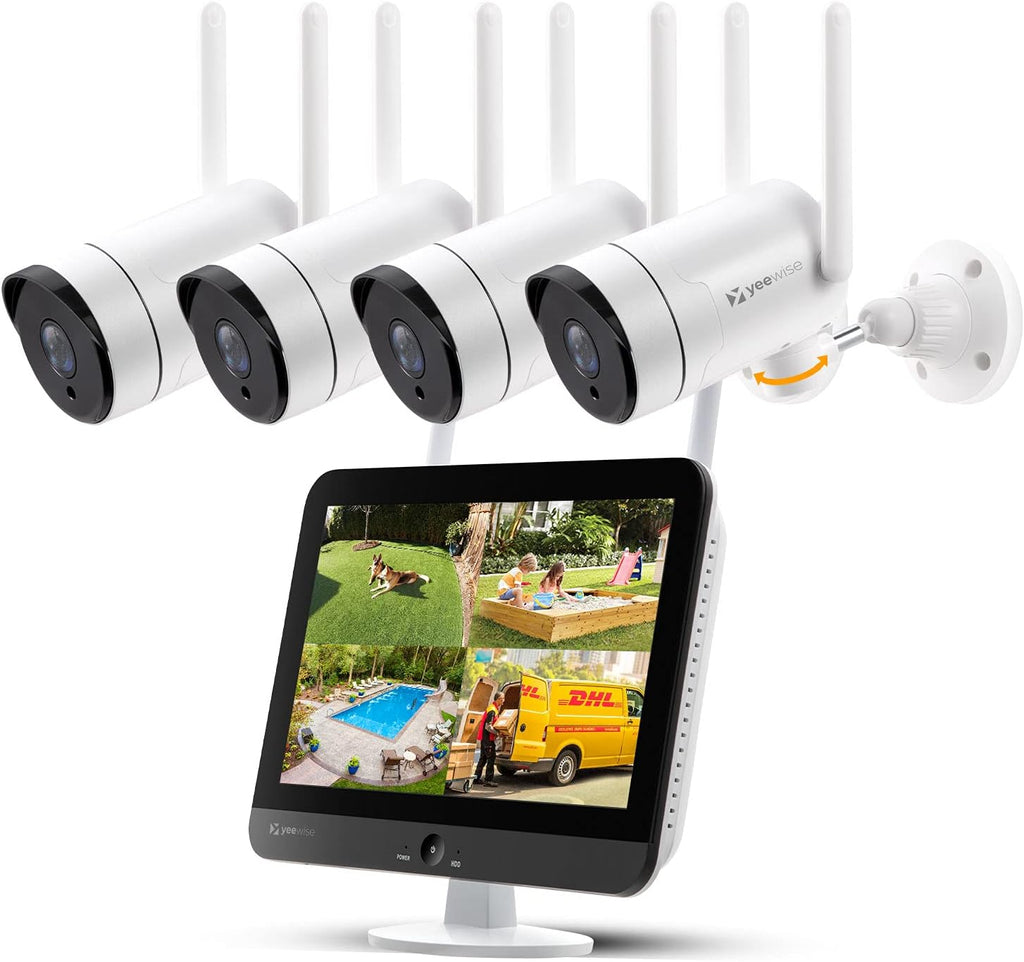 2K Wireless Security Camera System with 12 HD Monitor and 4pcs Cameras S727452