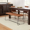 Sierra Leather Gray Dining Bench L5409