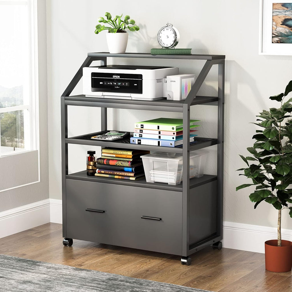 Lateral File Cabinet with Storage Shelves T195