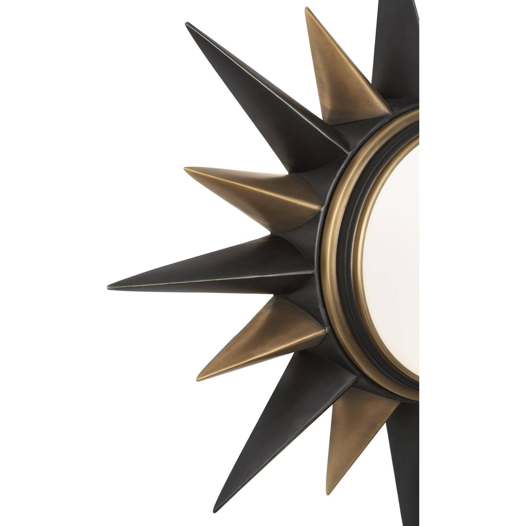 Two Light Flushmount in Deep Patina Bronze with Warm Brass L703238