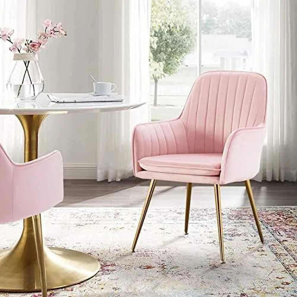 Beige Velvet Accent Chair C414665