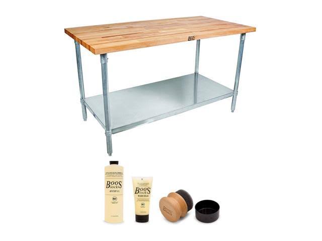 Maple Wood Top Work Table with Lower Shelf U6971
