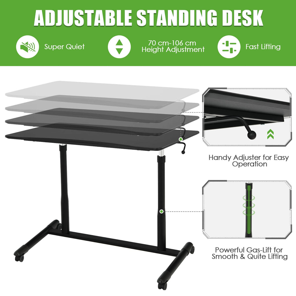 Black Height Adjustable Standing Desk M75508