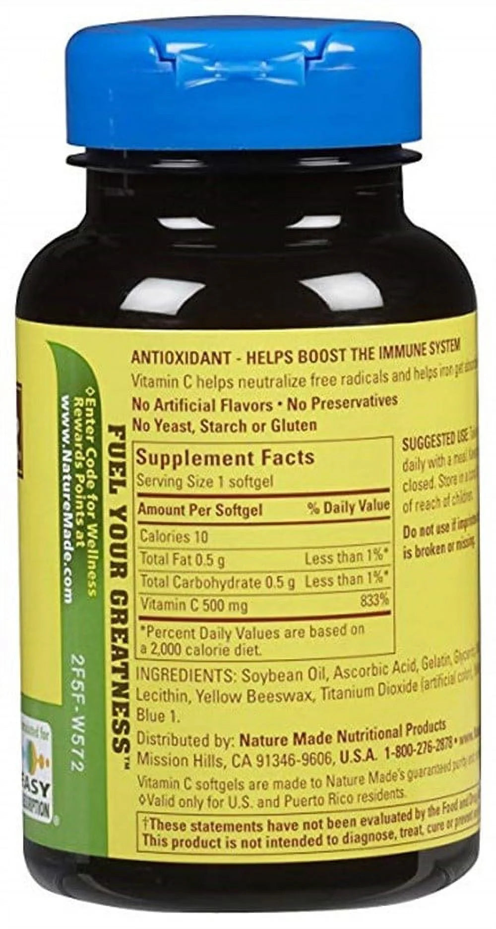 Vitamin C 500 mg Liquid Softgels 60 Soft Gels (Pack of 3) F9849