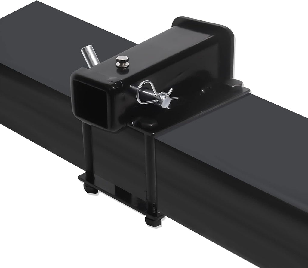 Bolt-on Bike Rack Carrier Hitch Receiver Adapter with Hitch Pin & Hitch Cover for 4-4.5 Beam, 2 Receiver Opening E805