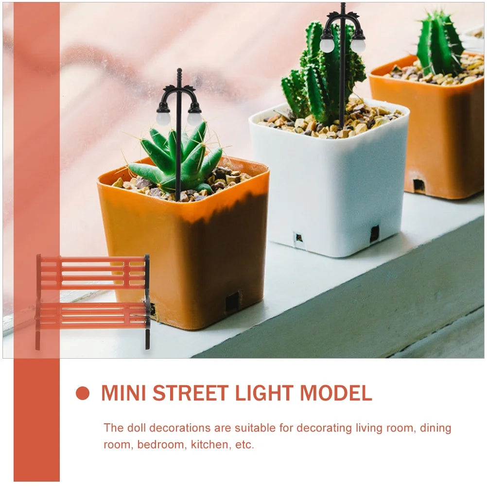18 Pcs Mini Street Lamp Ornaments Q6422