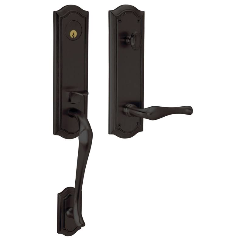 Oil Rubbed Bronze Left Hand Single Cylinder Mortise Entrance Handleset N753660