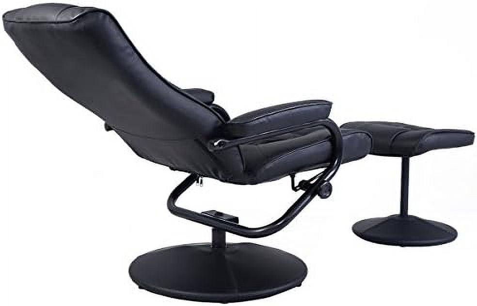Gray PU Leather Recliner Chair with Ottoman K78515