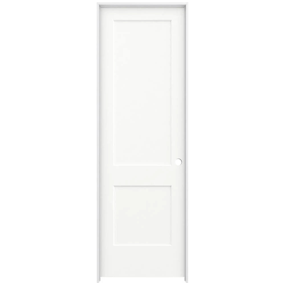 White Painted Left-Hand Solid Core Molded Composite MDF Single Prehung Interior Door Z17099