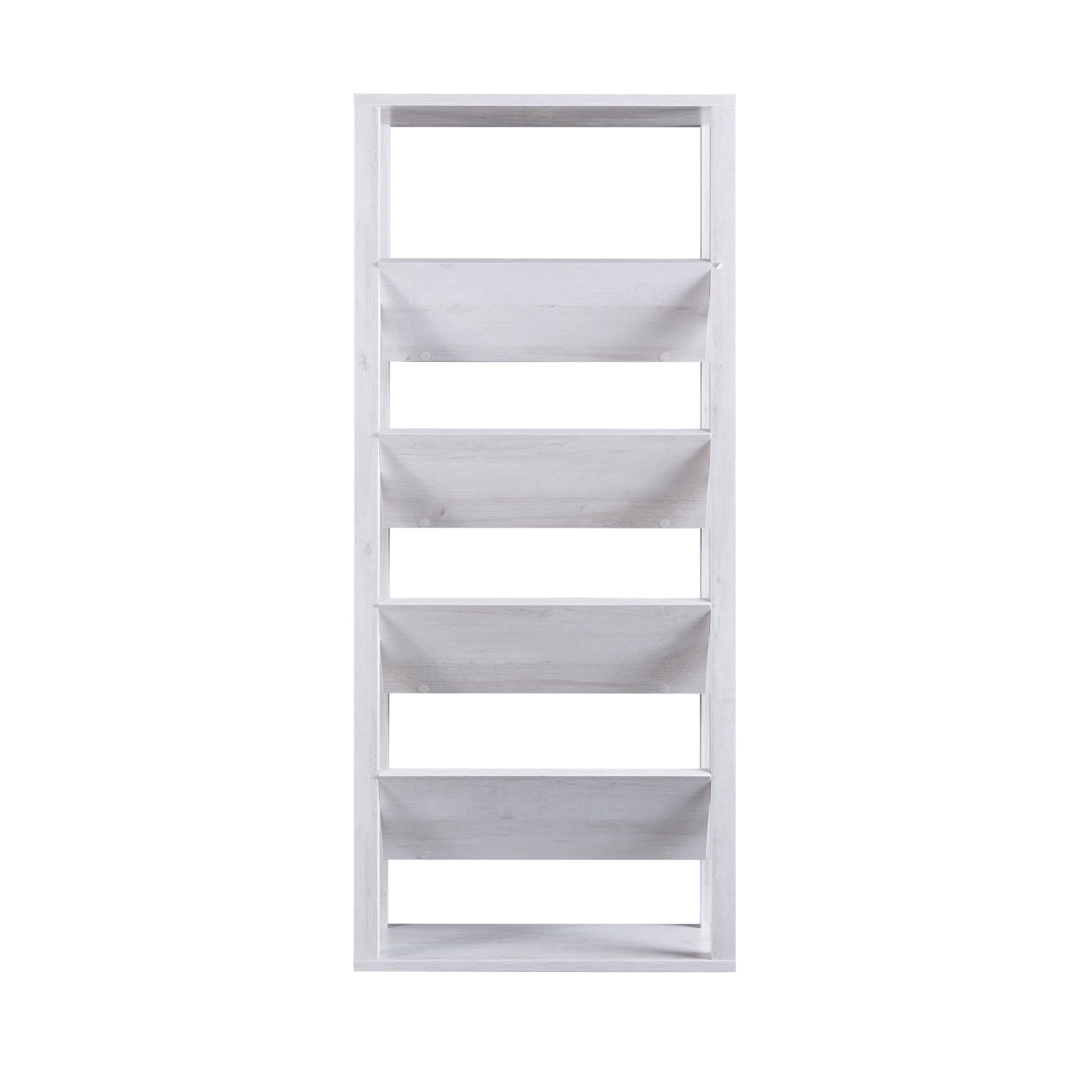 Walnut Oak 5-Shelf Bookcase F705