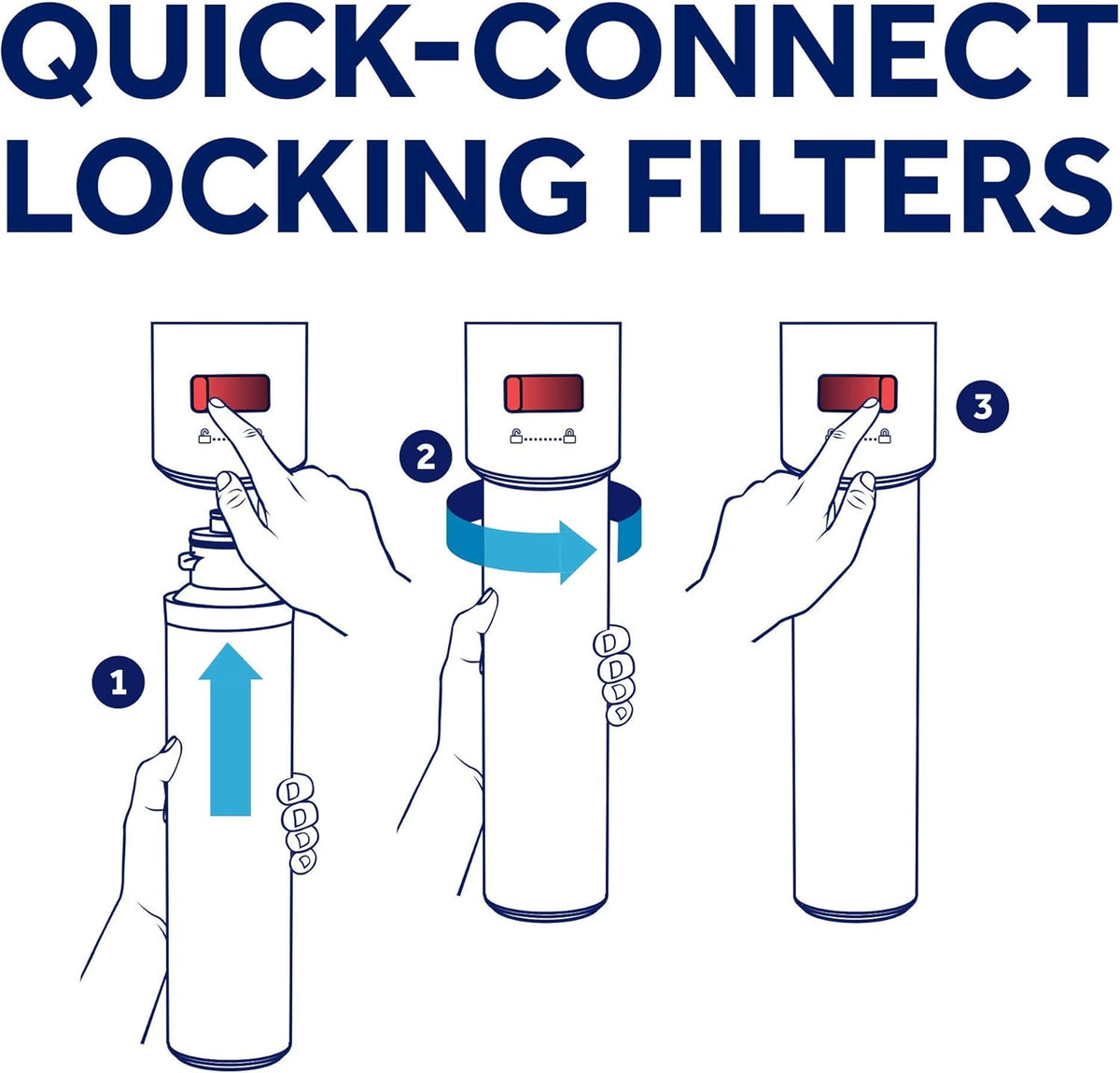 White Pack of 2 Water Filtration System W557181