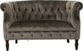 Gray Velvet Loveseat N632