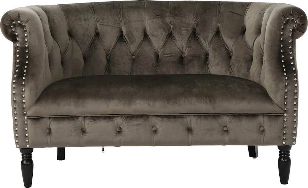 Gray Velvet Loveseat N632