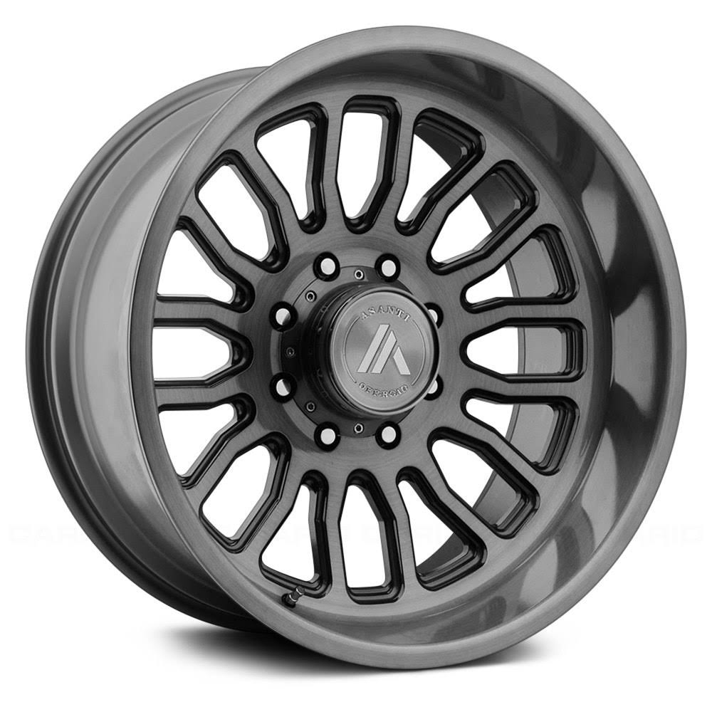 22x10 5x5x127 -12mm Titanium-Brushed Off-Road Wheel M4936