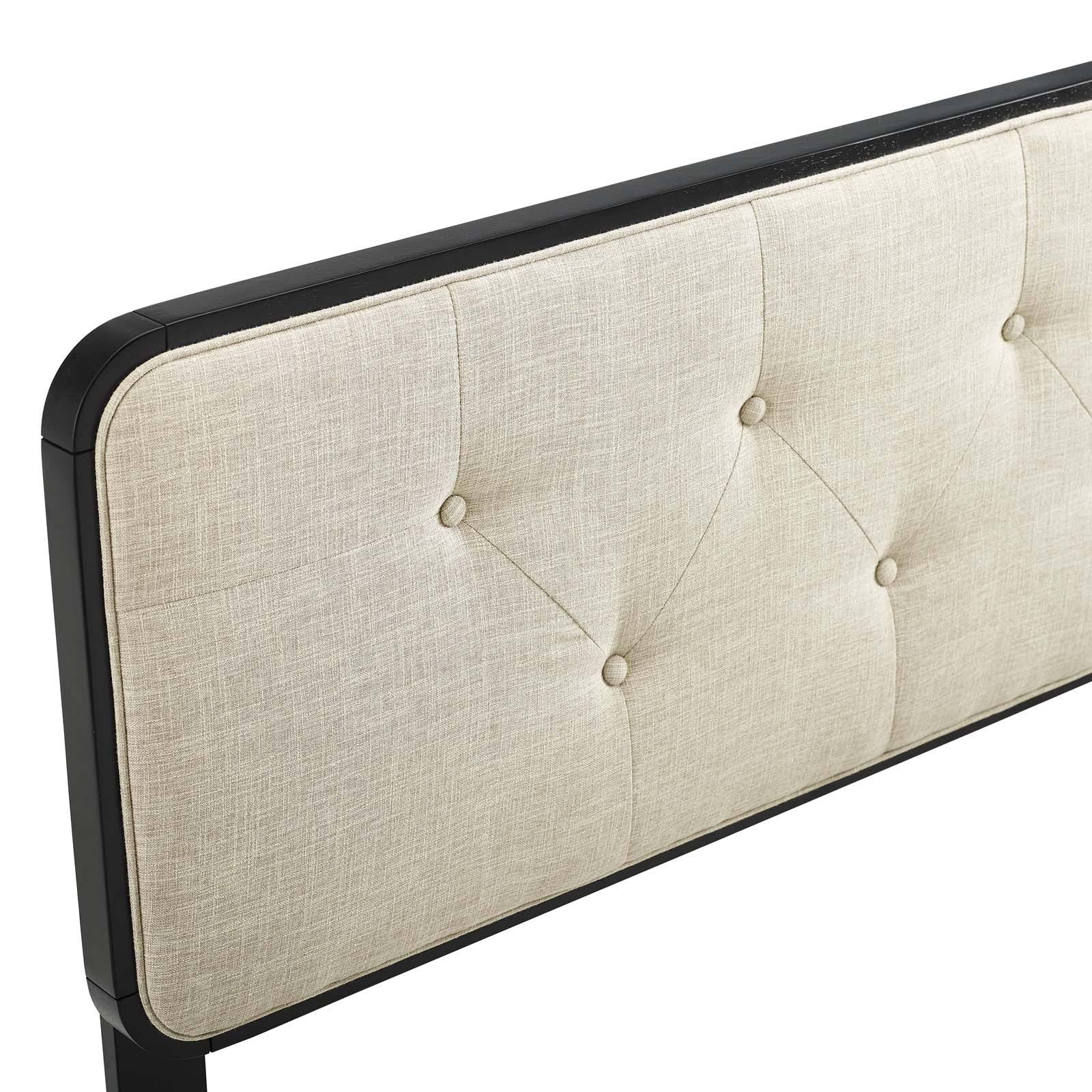 Tufted Twin Fabric and Wood Headboard K7323