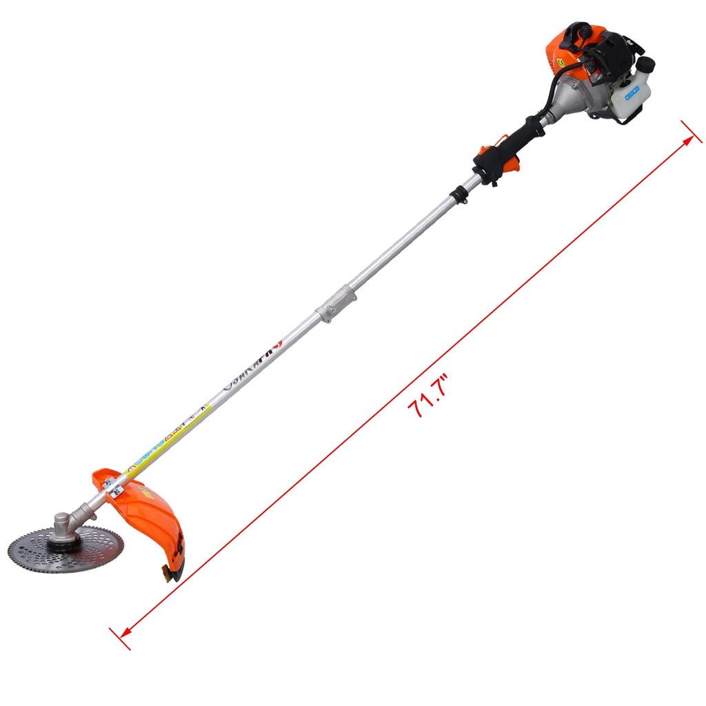 10 in 1 52CC 2-Cycle Garden Tool System with Pole Saw, Hedge Trimmer, Grass Trimmer, and Brush Cutter W199754