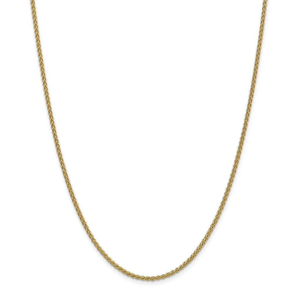 14kt Yellow Gold 2mm Spiga Chain 30 inch Lobster Clasp E901028