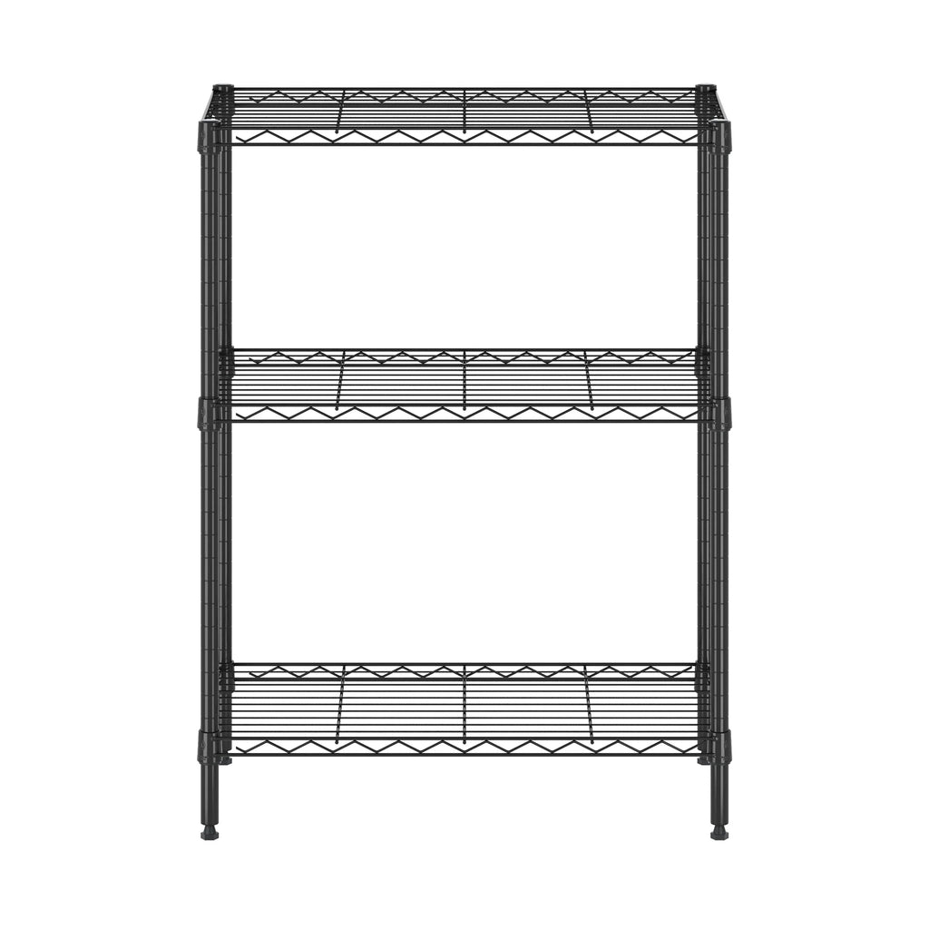 Black 3-Tier Metal Storage Shelf Rack Z586