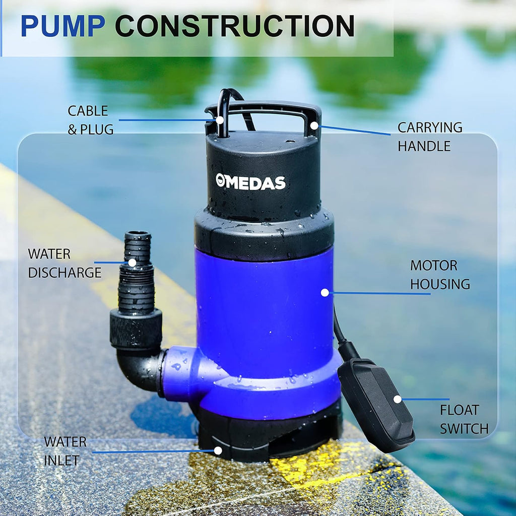 2 Pack 750W Submersible Dirty Water Pump with Float Switch K611