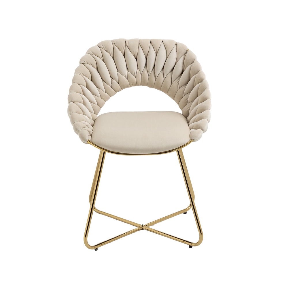 Velvet Accent Chairs Set of 2 with Gold Legs X41422