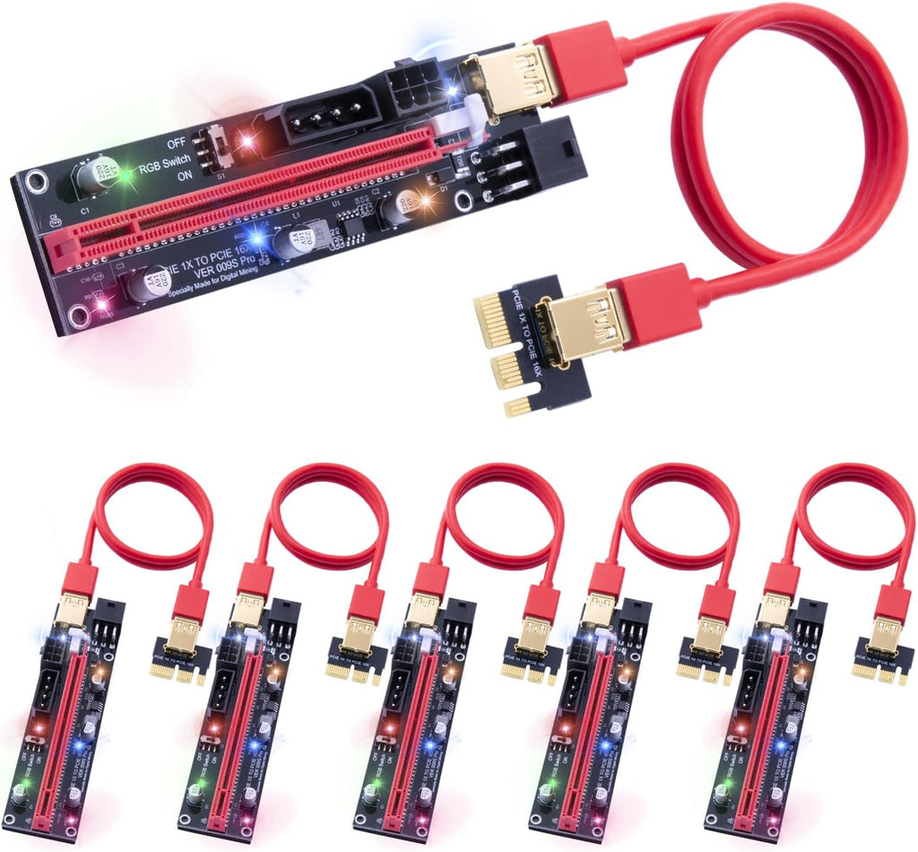 PCIe Riser Adapter Card with 60cm USB 3.0 Cable W4998