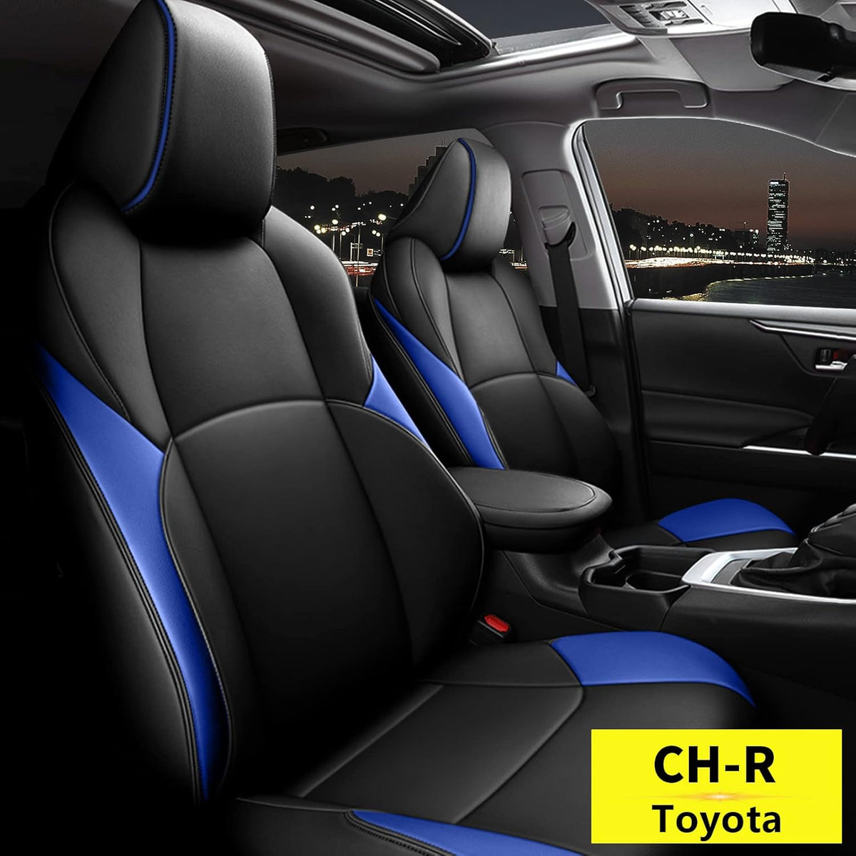 Faux Leather Car Seat Covers Full Set for Toyota C-HR I9354