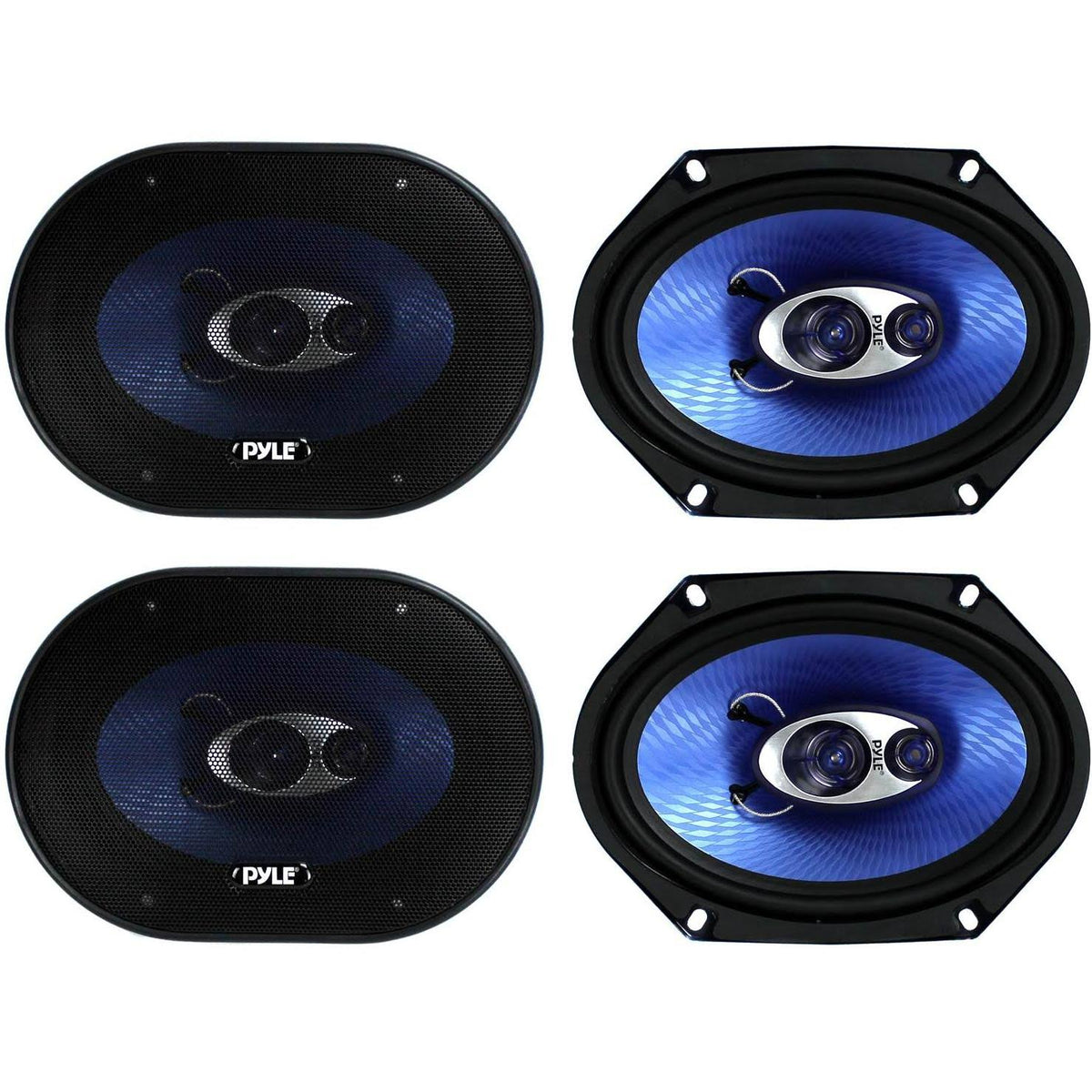 6x8 720 Watt 3-Way Car Coaxial Audio Speakers Stereo D806237