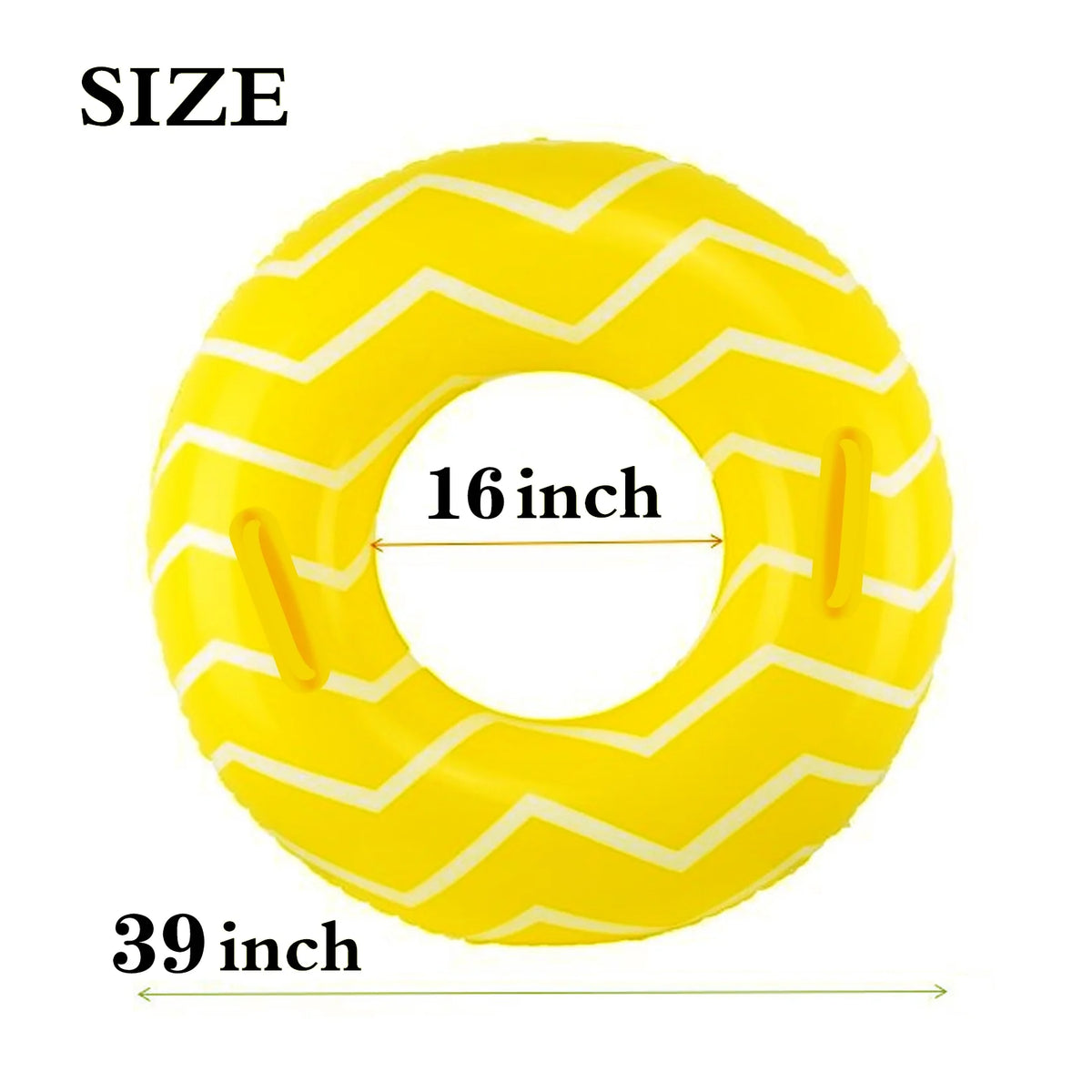 2 Pack Inflatable Pool Tubes with Handles, Pink Swimming Floats T246