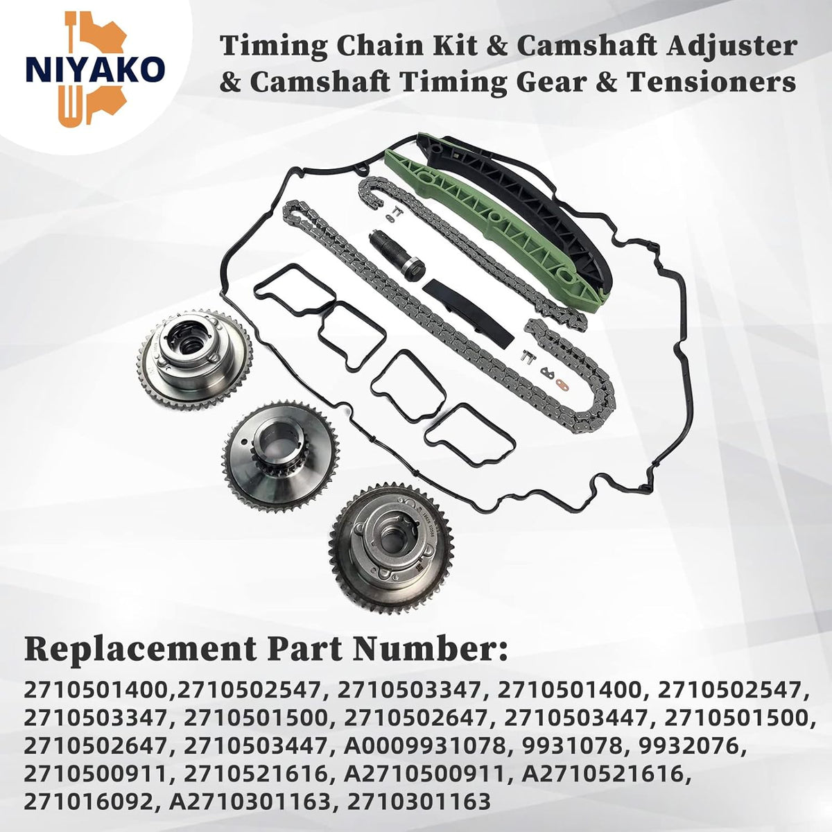 Timing Chain Kit with Camshaft Adjuster and Camshaft Timing Gear M15398