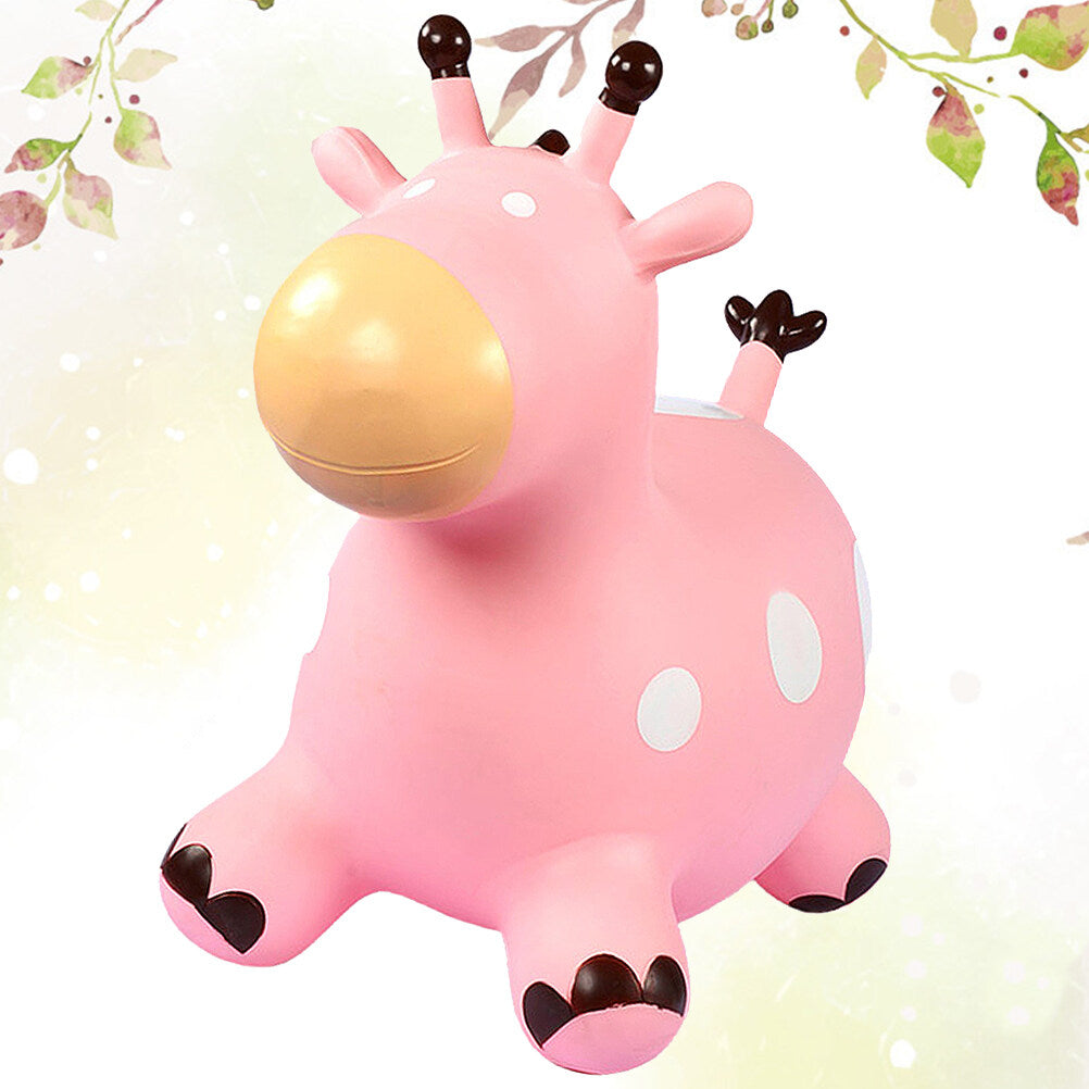 Inflatable Jumping Horse Toy with Air Pump (Pink) K43529